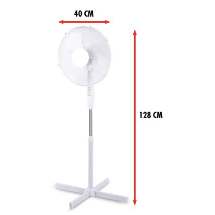 Gulvventilator 42W/230V diam. 40 cm hvid