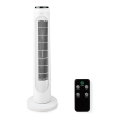 Gulvventilator 50W/230V hvid + fjernbetjening
