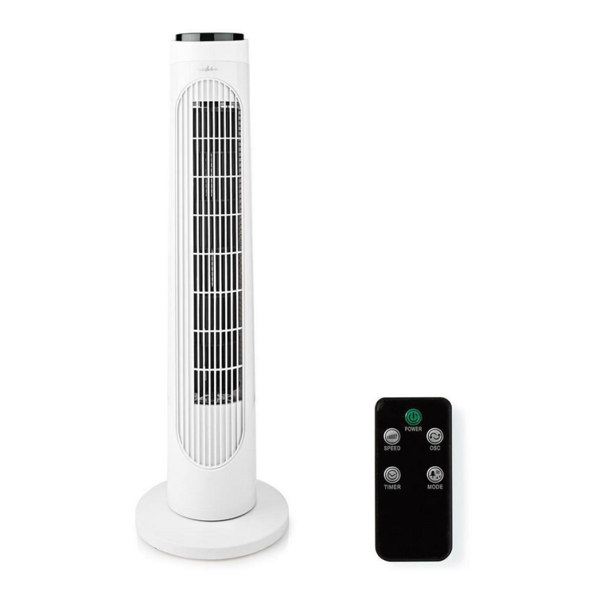Gulvventilator 50W/230V hvid + fjernbetjening