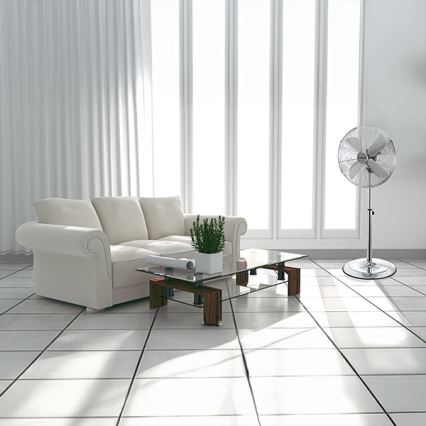 Gulvventilator 50W/230V, Ø 40 cm, rustfrit stål
