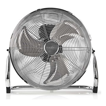 Gulvventilator 80W/230V blank krom