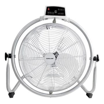 Gulvventilator 90W/230V Ø 45 cm sølv + fjernbetjening