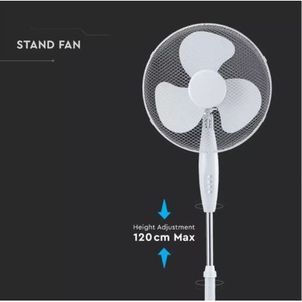 Gulvventilator diam. 41 cm 40W/230V hvid