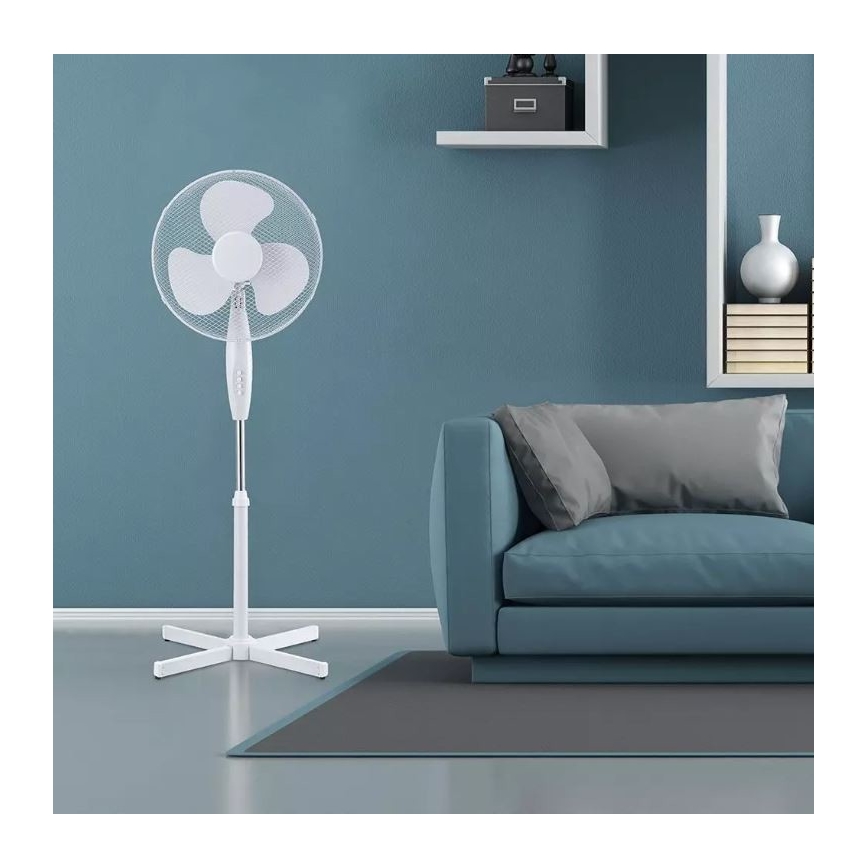Gulvventilator diam. 41 cm 40W/230V hvid