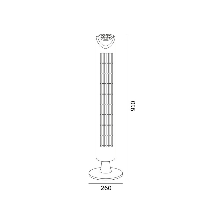 Gulvventilator LISSE 45W/230V 91,4 cm sort + fjernbetjening