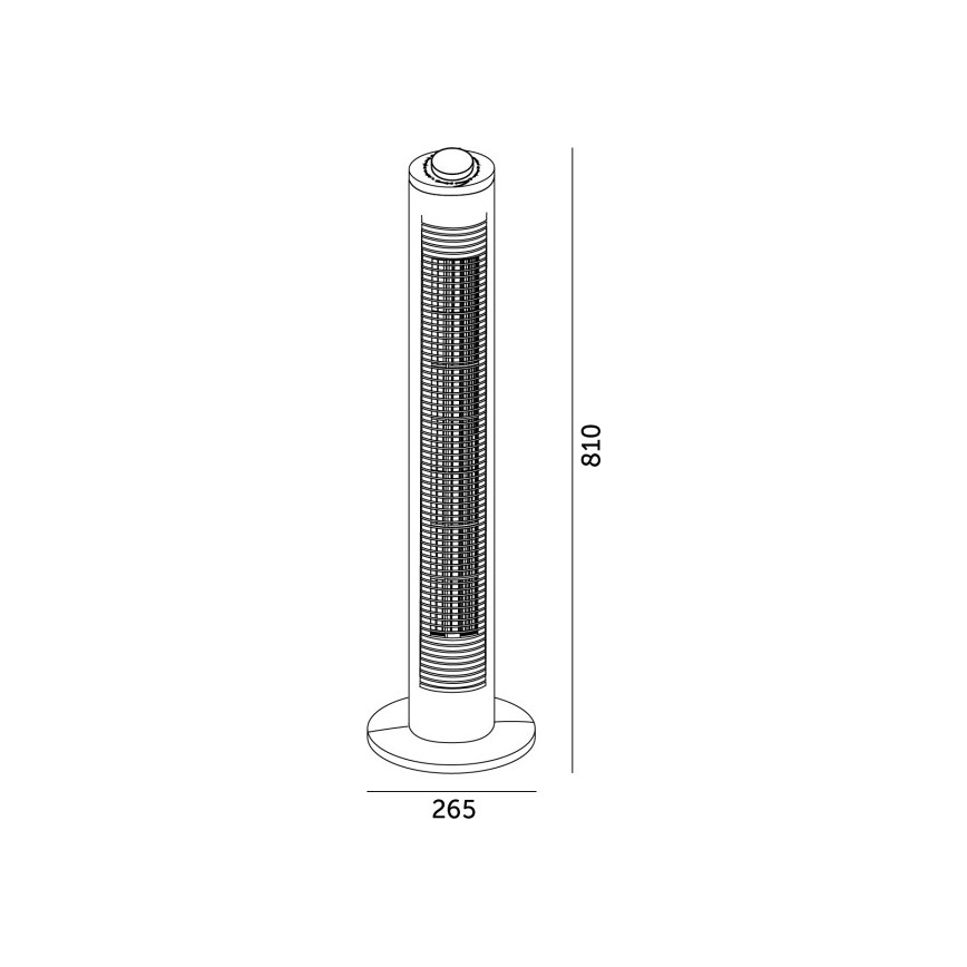 Gulvventilator VENLO 45W/230V 81 cm sort