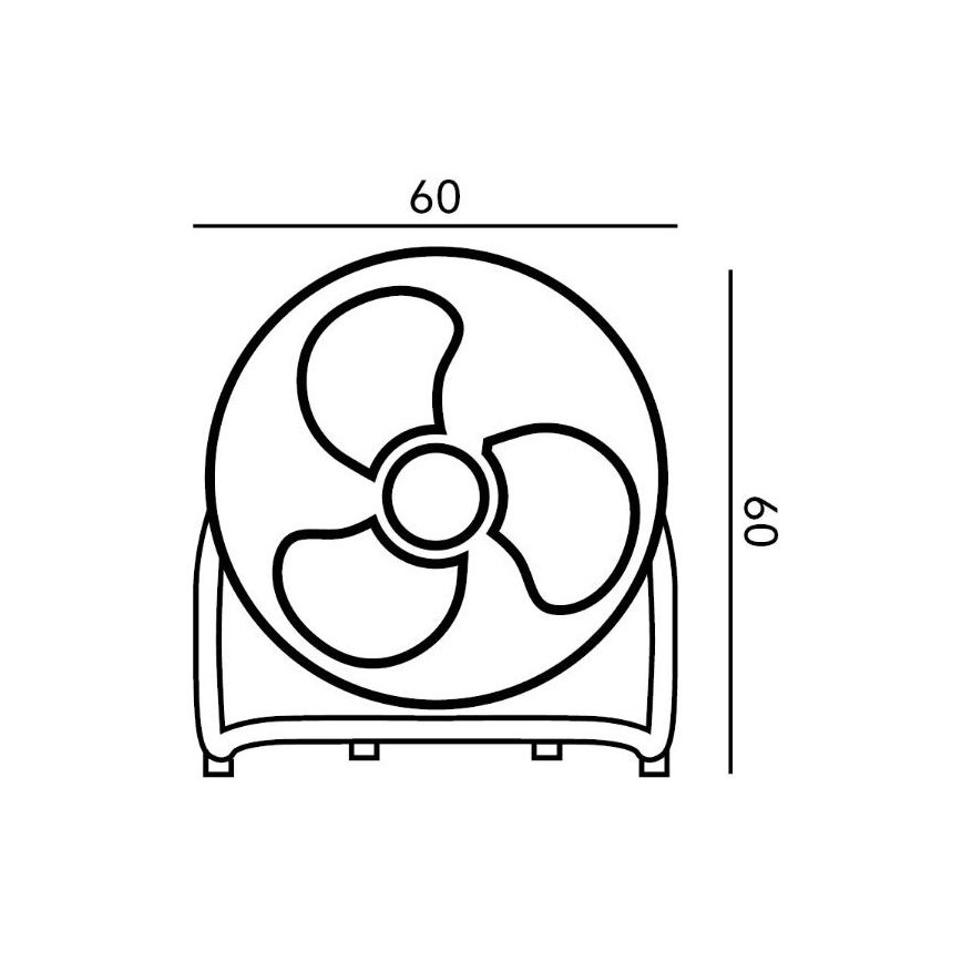 Gulvventilator VIENTO 100W/230V skinnende krom