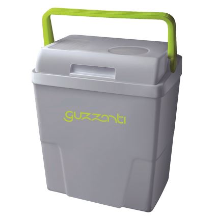 Guzzanti GZ 22B - Bærbar autokøleboks 22 l 58W/12V/230V grå/grøn