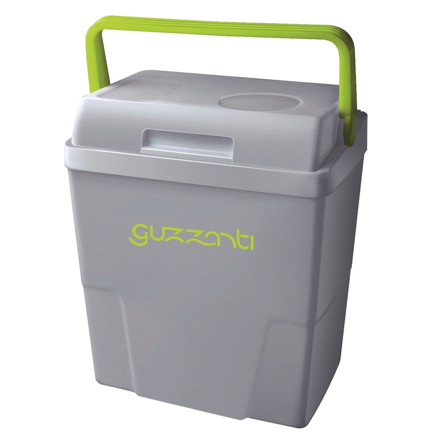 Guzzanti GZ 22B - Bærbar autokøleboks 22 l 58W/12V/230V grå/grøn