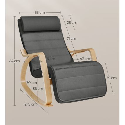 Gyngestol RESTLY mørkegrå