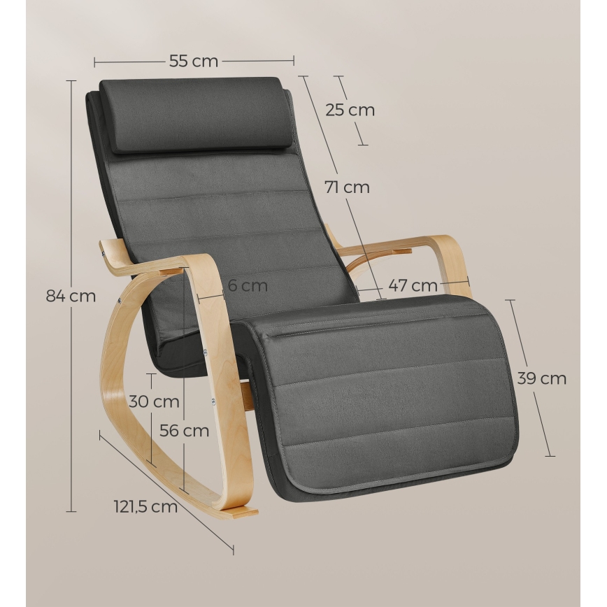 Gyngestol RESTLY mørkegrå