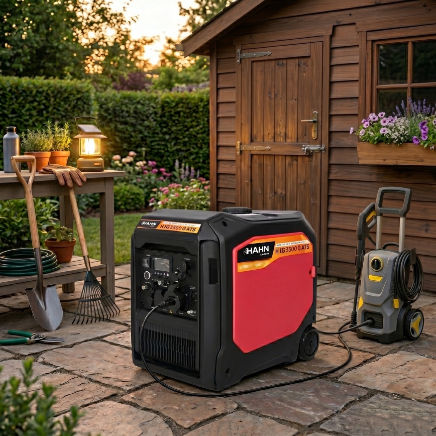 Hahn & Sohn 20086 - Benzin- og LPG-drevet elgenerator HIG 5500 G ATS 5500/5000W