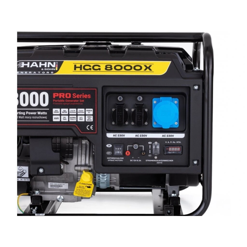 Hahn & Sohn 7410 - Benzindrevet elektrisk generator HGG 8000X 6500W