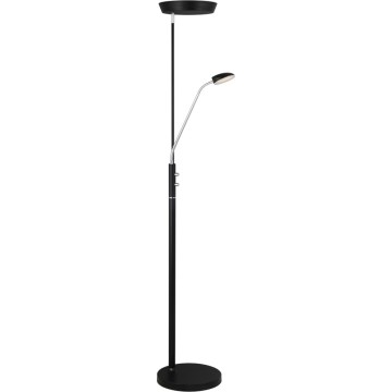 Halo Design 716067 - Dæmpbar LED-gulvlampe VEGAS LED/20W/230V + LED/5W sort/blank krom