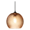 Halo Design 718368 - Pendel på ledning NOBB 1xE27/40W/230V Ø 22 cm røgfarvet brun