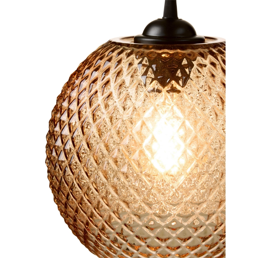 Halo Design 718368 - Pendel på ledning NOBB 1xE27/40W/230V Ø 22 cm røgfarvet brun