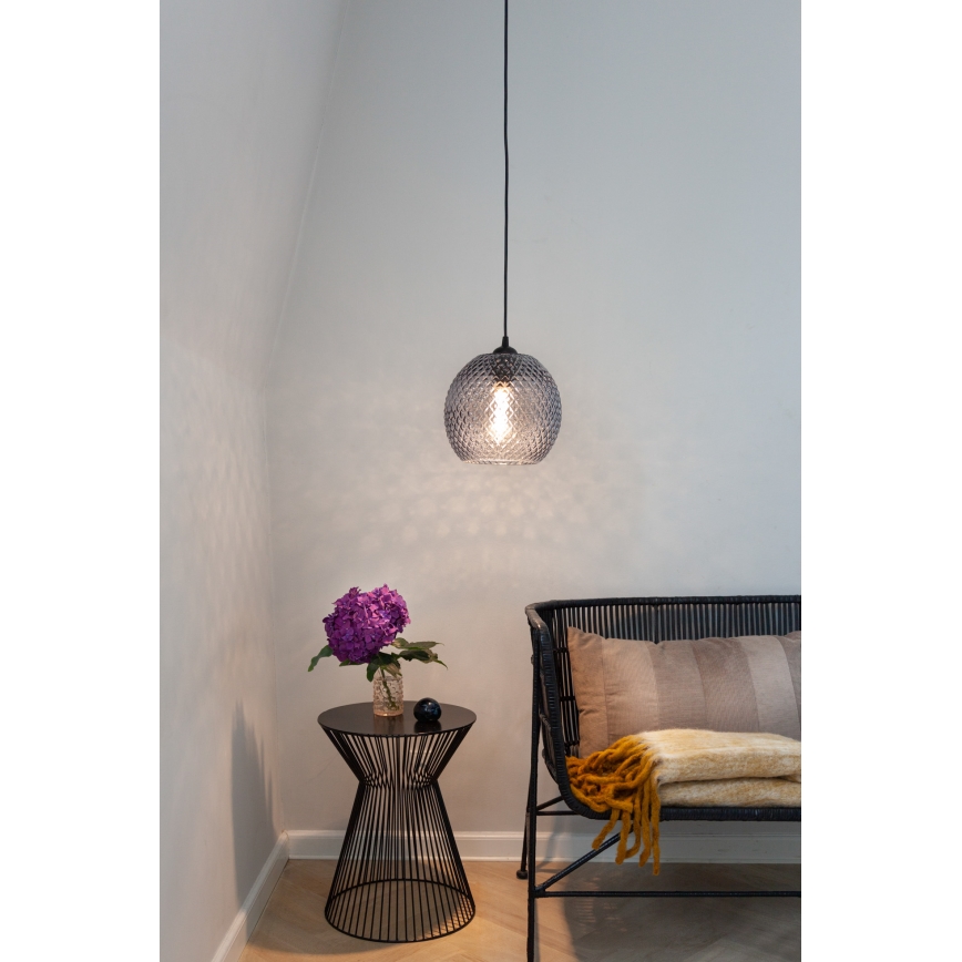 Halo Design 718443 - Pendel på ledning NOBB 1xE27/40W/230V Ø 22 cm røget grå