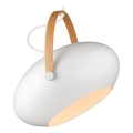 Halo Design 734375 - Pendel på kabel DC 1xE27/40W/230V Ø 40 cm hvid/eg
