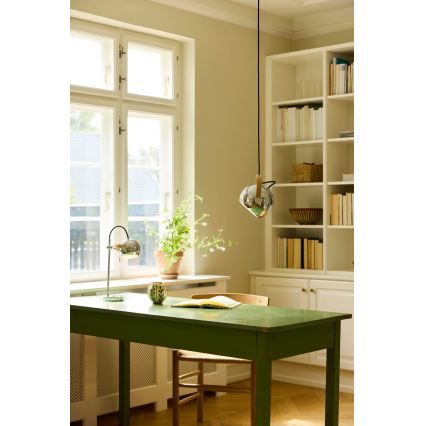 Halo Design 734443 - Pendel med kabel DC 1xE27/40W/230V Ø 18 cm poleret krom/eg