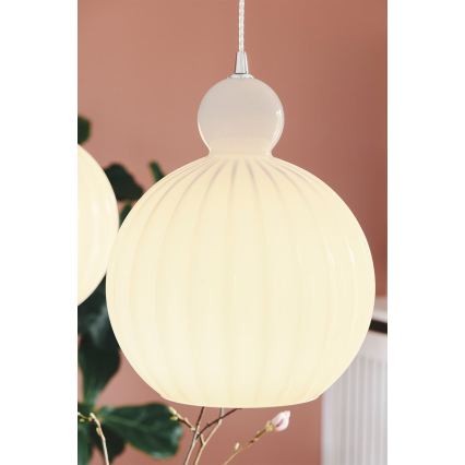 Halo Design 737321 - Pendellampe med kabelophæng BALL BALL 1xE27/40W/230V Ø 32 cm hvid