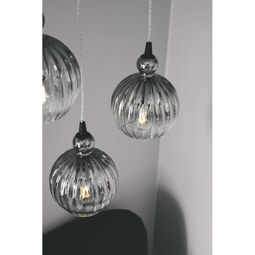 Halo Design 737338 - Pendel på ledning BALL BALL 1xE27/40W/230V Ø 32 cm røggrå