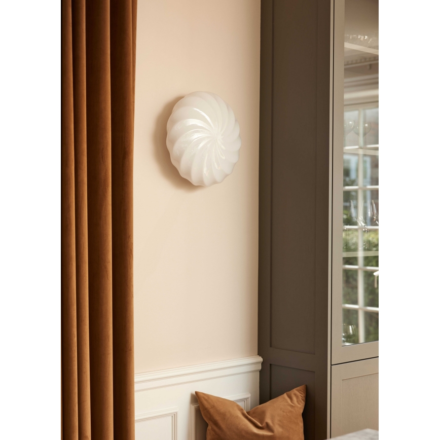 Halo Design 739547 - Væglampe TWIST 3xG9/28W/230V Ø 35 cm hvid/messing