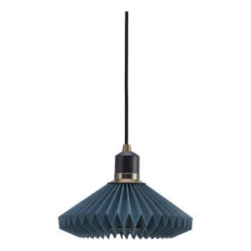 Halo Design 744060 - Pendel på ledning PARIS 1xG9/28W/230V Ø 24 cm blå/messing/eg