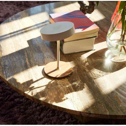 Halo Design 745760 - LED dæmpbar opladelig bordlampe ON THE MOVE LED/2,5W/4000 mAh hvid/træ