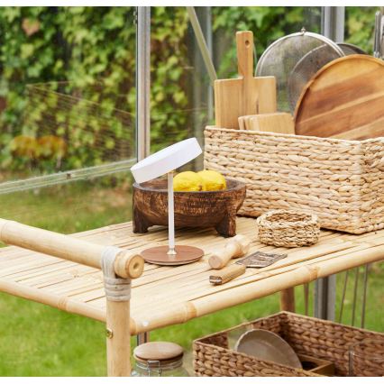 Halo Design 745760 - LED dæmpbar opladelig bordlampe ON THE MOVE LED/2,5W/4000 mAh hvid/træ