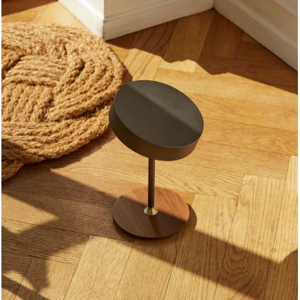 Halo Design 745791 - LED dæmpbar genopladelig bordlampe ON THE MOVE LED/2,5W/4000 mAh grå/træ