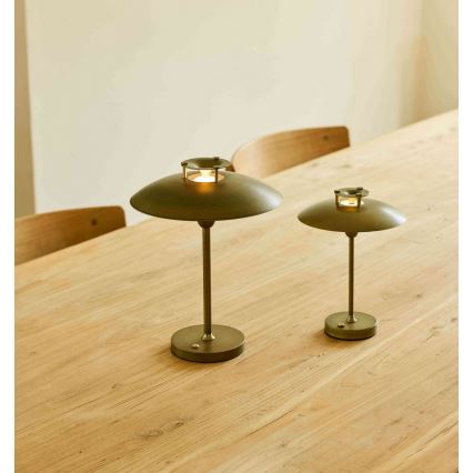 Halo Design 746149 - LED dæmpbar udendørs genopladelig bordlampe MINI STEPP LED/1,8W/1600 mAh IP44 messing