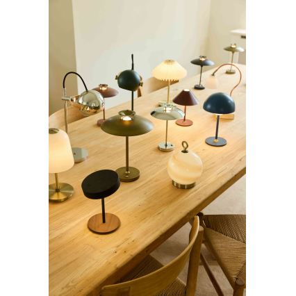 Halo Design 746163 - LED Dæmpbar udendørs genopladelig bordlampe MINI STEPP LED/1,8W/1600 mAh IP44 poleret krom