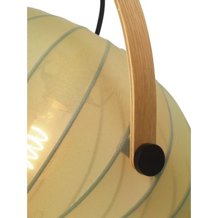 Halo Design 746361 - Pendel med wireophæng DC 1xE27/40W/230V Ø 40 cm grøn/egetræ