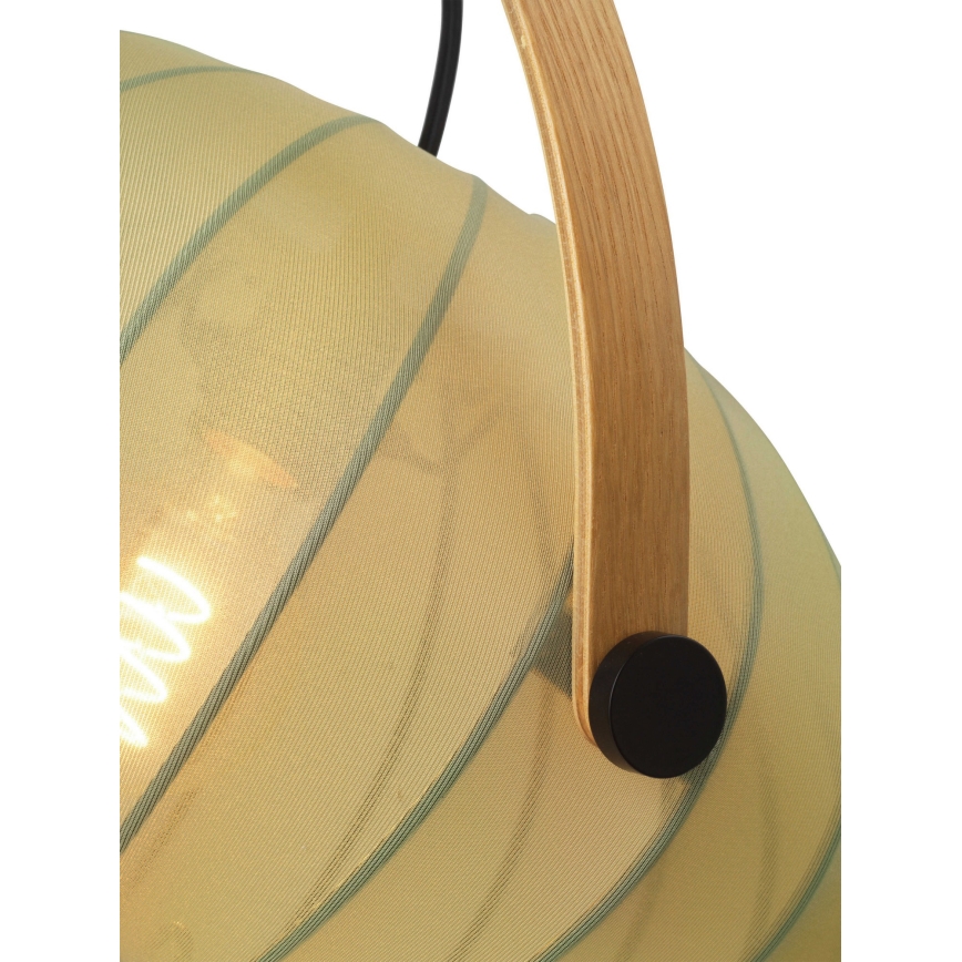 Halo Design 746361 - Pendel med wireophæng DC 1xE27/40W/230V Ø 40 cm grøn/egetræ