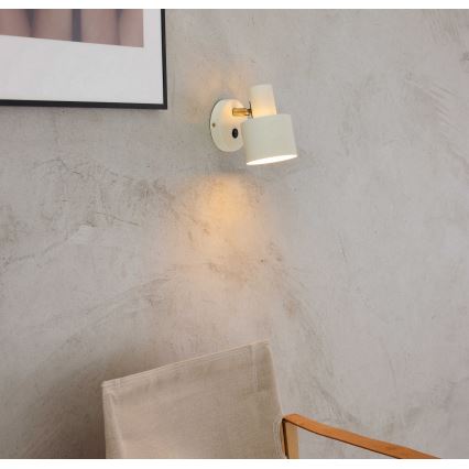 Halo Design 746873 - Vægspot VOGUE 1xE27/40W/230V cremefarvet/messing