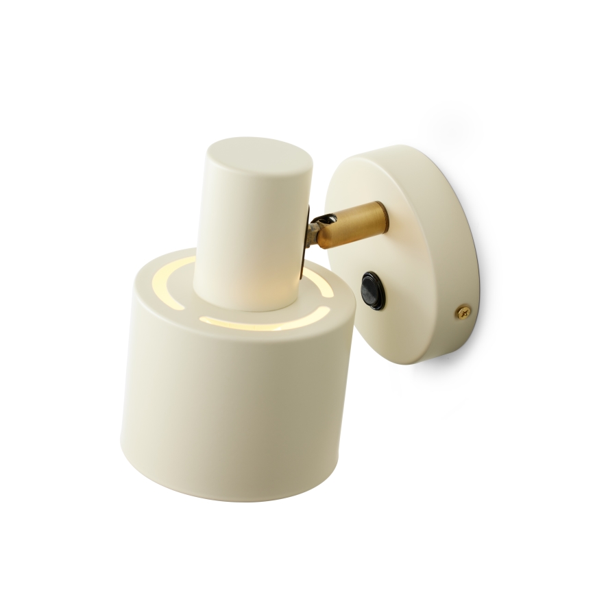 Halo Design 746873 - Vægspot VOGUE 1xE27/40W/230V cremefarvet/messing