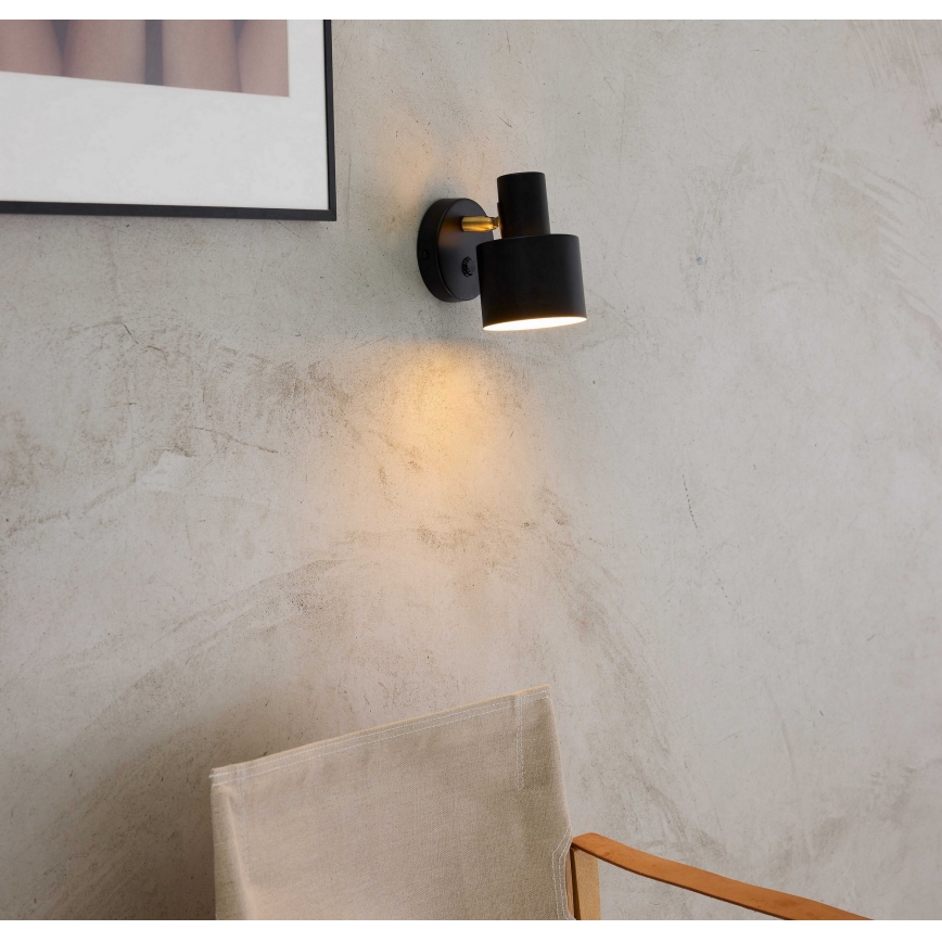 Halo Design 746880 - VOGUE vægspot 1xE27/40W/230V sort/messing