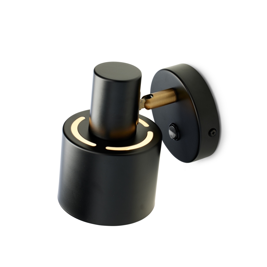 Halo Design 746880 - VOGUE vægspot 1xE27/40W/230V sort/messing