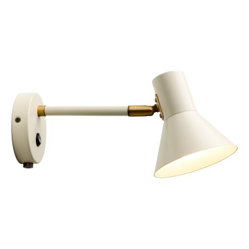 Halo Design 747443 - Væglampe STYLE 1xE14/25W/230V cremefarvet/messing