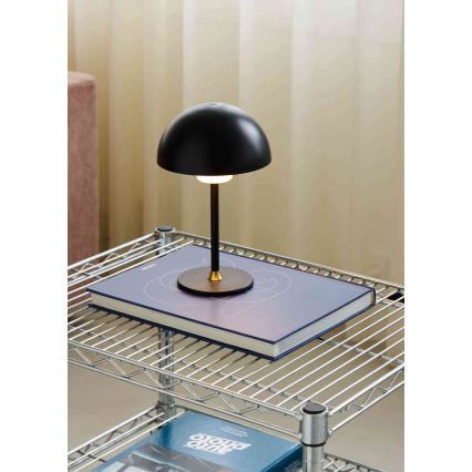 Halo Design 747573 - LED-dæmpbar genopladelig bordlampe MOON LIGHT LED/2,7W/2600 mAh sort