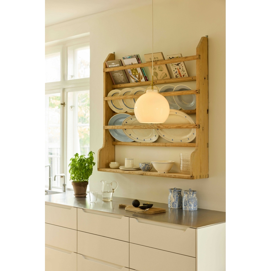 Halo Design 748068 - TOSCANA pendel med wire 1xE27/40W/230V Ø 36 cm creme/messing