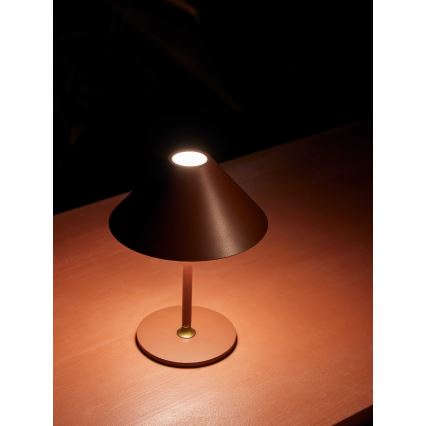 Halo Design 800834 - Dæmpbar genopladelig udendørs bordlampe HYGGE LED/3W/4000 mAh IP54 bordeaux