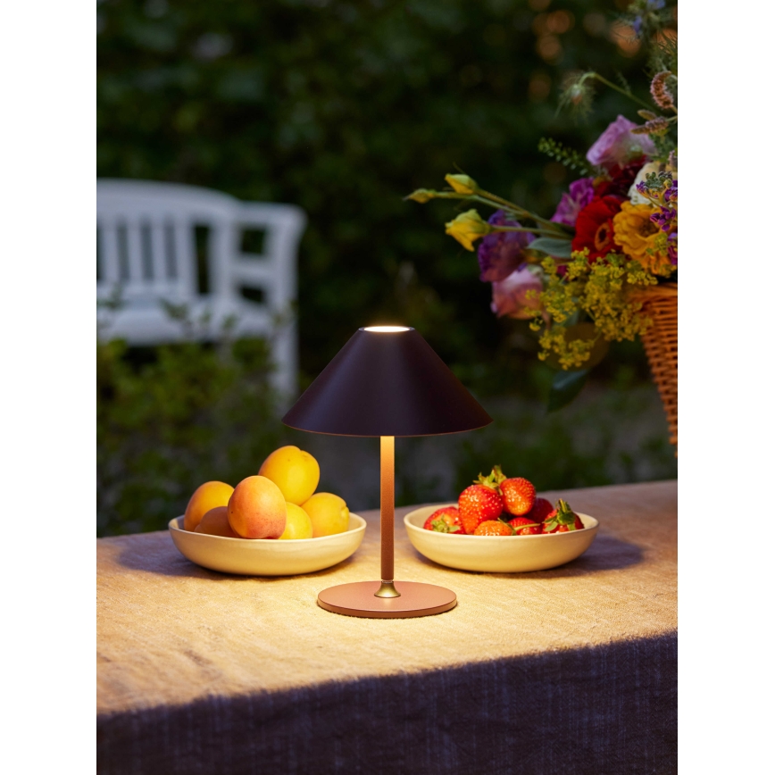 Halo Design 800834 - Dæmpbar genopladelig udendørs bordlampe HYGGE LED/3W/4000 mAh IP54 bordeaux