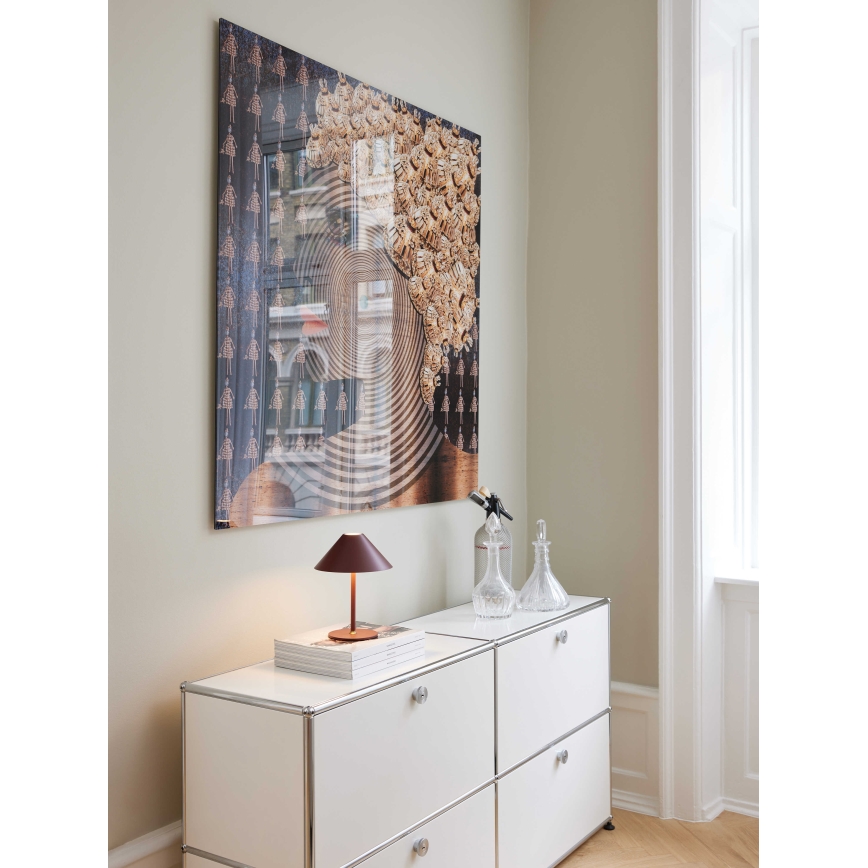 Halo Design 800834 - Dæmpbar genopladelig udendørs bordlampe HYGGE LED/3W/4000 mAh IP54 bordeaux