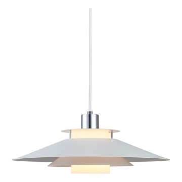 Halo Design 990792 - Pendel på wire RIVOLI 1xE27/40W/230V Ø 40 cm hvid/poleret krom