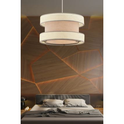 HALO pendellampe 1xE27/60W/230V beige/creme