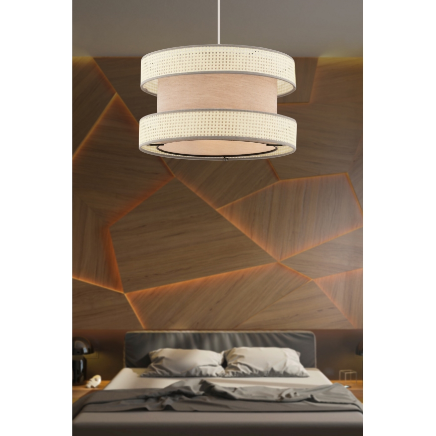 HALO pendellampe 1xE27/60W/230V beige/creme