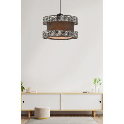 HALO Pendellampe 1xE27/60W/230V brun/grå