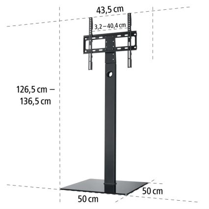 Hama - Gulvbeslag til tv swivel 32-65 sort
