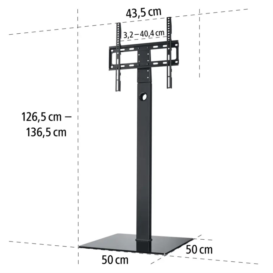 Hama - Gulvbeslag til tv swivel 32-65 sort